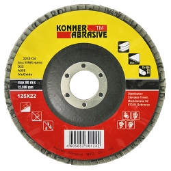 Kotouč vějířový KONER D22 115x22 mm, A100, AluOxide