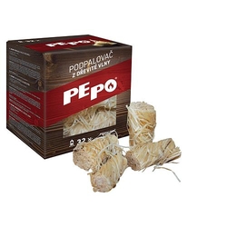 Podpalovač PE-PO®, dřevitá vlna, 100 kusů, 5 cm